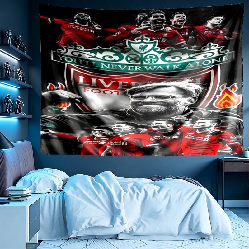 Liverpool F.C Print Tapestry, Lightweight Wall Hanging, for Bedroom, Dorm, Living Room, Home Art Decor - Birthday Christmas Gift for Friends