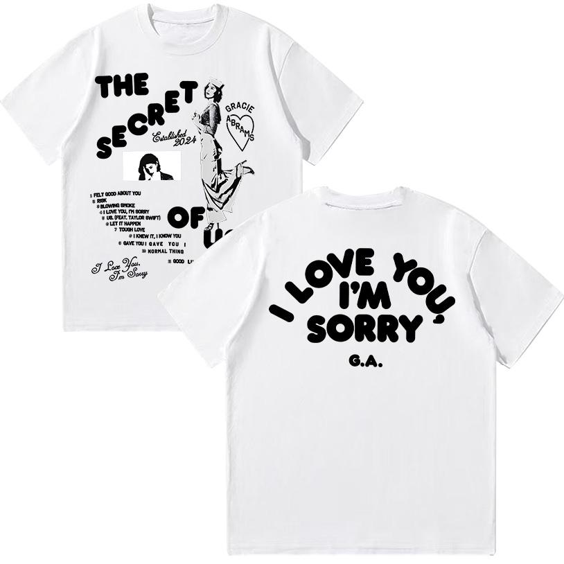 Gracie Abrams The Secret of Us Graphic T-Shirt Women Cotton Casual Short Sleeves Top Fashion Hip Hop Harajuku Unisex Tee Clothes