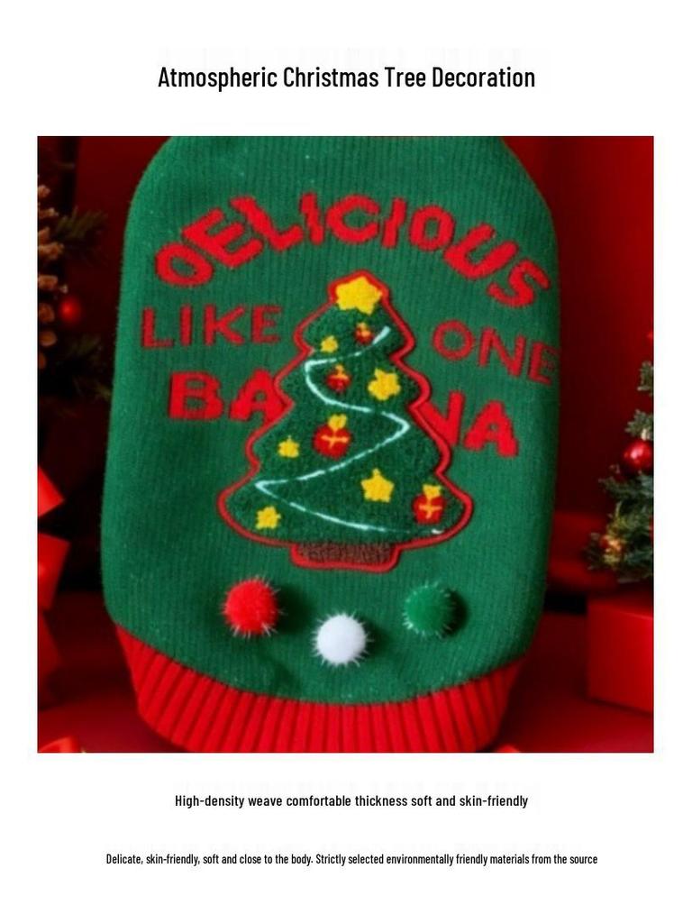 Christmas Knitted Sweater for Pets - Suitable for Schnauzer, Bichon, Teddy, Corgi, and Cats