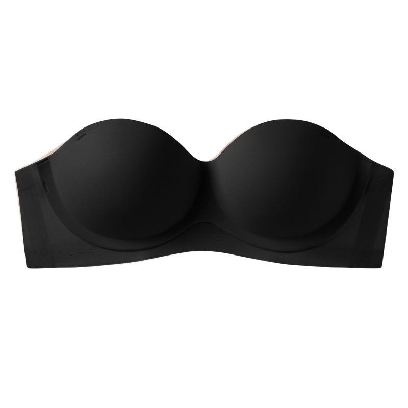 

Non-slip [strapless] underwear simple anti-sagging small chest gathering underwear adjustment type sexy XL38/85 чорний