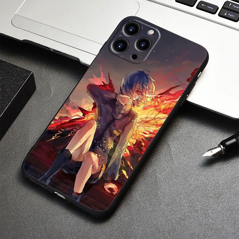 Black Case For iPhone XS 13 Pro Max 8 Plus 11 7 XR 12 14 X Mini 5 6 6S 5S SE2 SE2022 Anime Manga Tokyo Ghouls