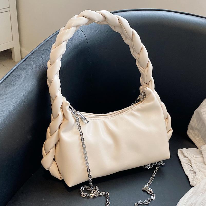 Brand Woven Handbag High Quality Leather Cloud Bag For Women Luxury Shoulder Bags Designer Clutch Purses Knitting Hand Bag Hobos 24x16x11cm