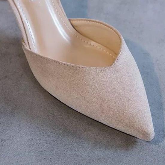 Dámské jarní a letní měkké vysoké podpatky velká velikost špičaté chladivé boty prodyšné ležérní sandály pro kancelářské dámy