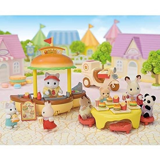 EPOCH Sylvanian Families Amusement Park Shop Freshly Made Hamburger Wagon Mi-91 ST Mark Certified ages 3 up Toy Dollhouse