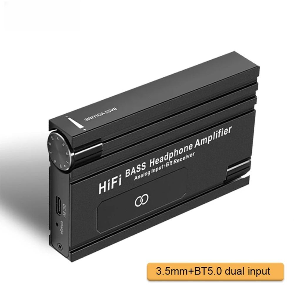 Hifi Bass Headphone Earphone Audio Amplifier With BT 5.0 3.5mm Aux for Phone PC Music Player AMP With Volume Control