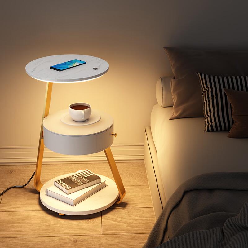 OEING Wireless Charging Floor Lamp with Storage Shelf