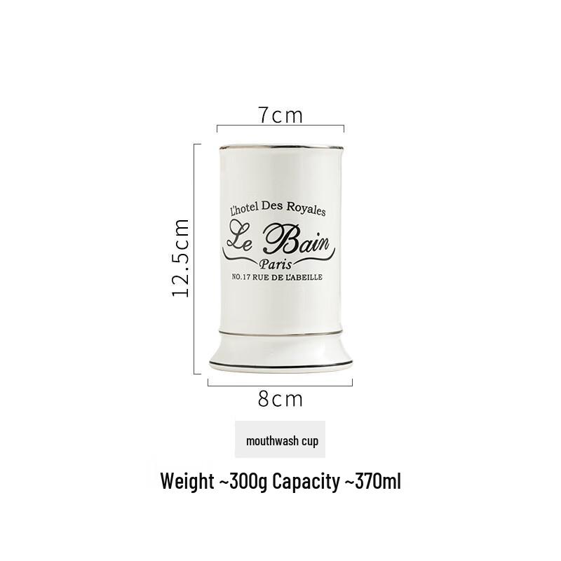 OLOEY French Style Ceramic Mouthwash Cup