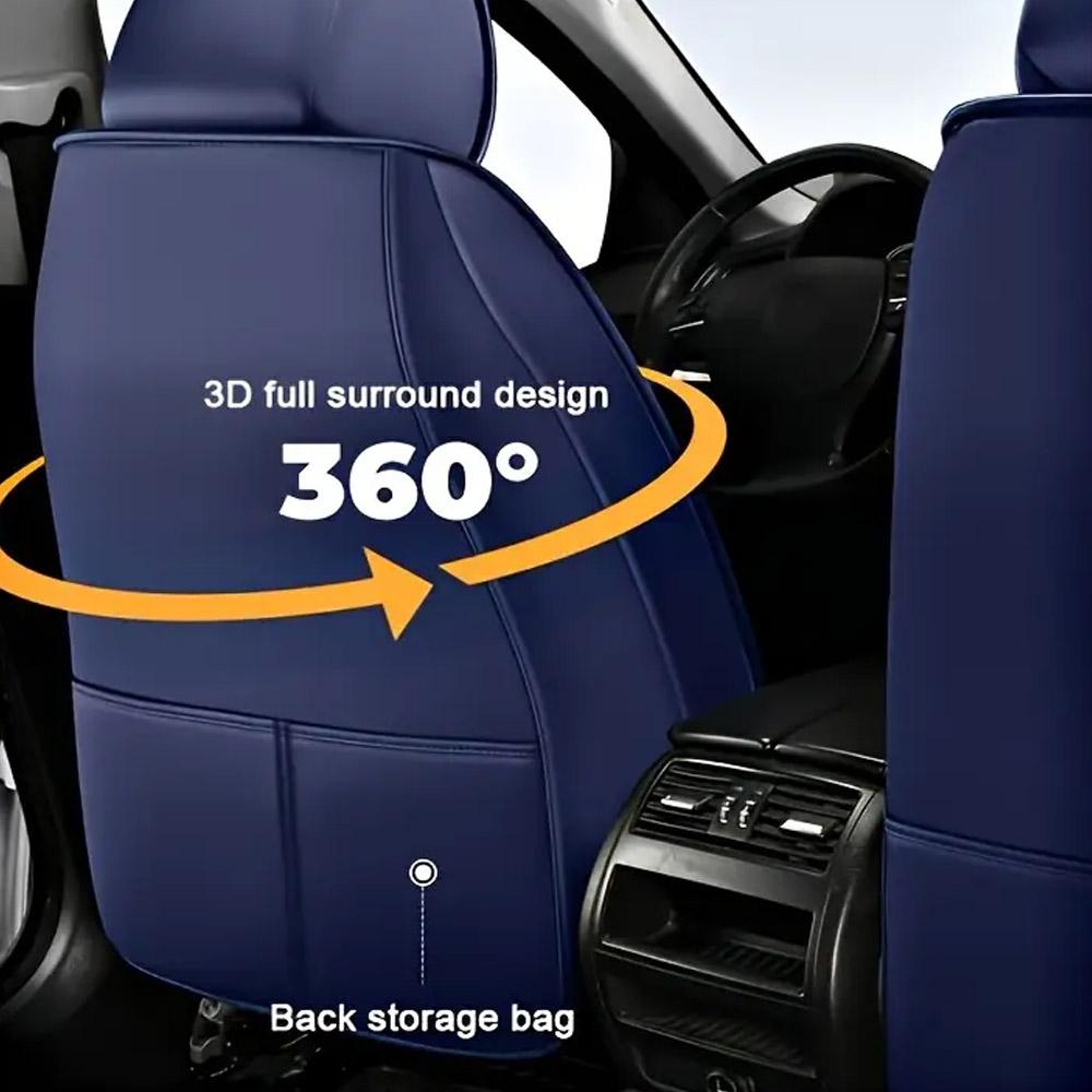 1/2PCS Full Seat Breathable PU Leather Breathable Luxury Car Seat Covers High-Quality Waterproof Scratch-Resistant Universal Car