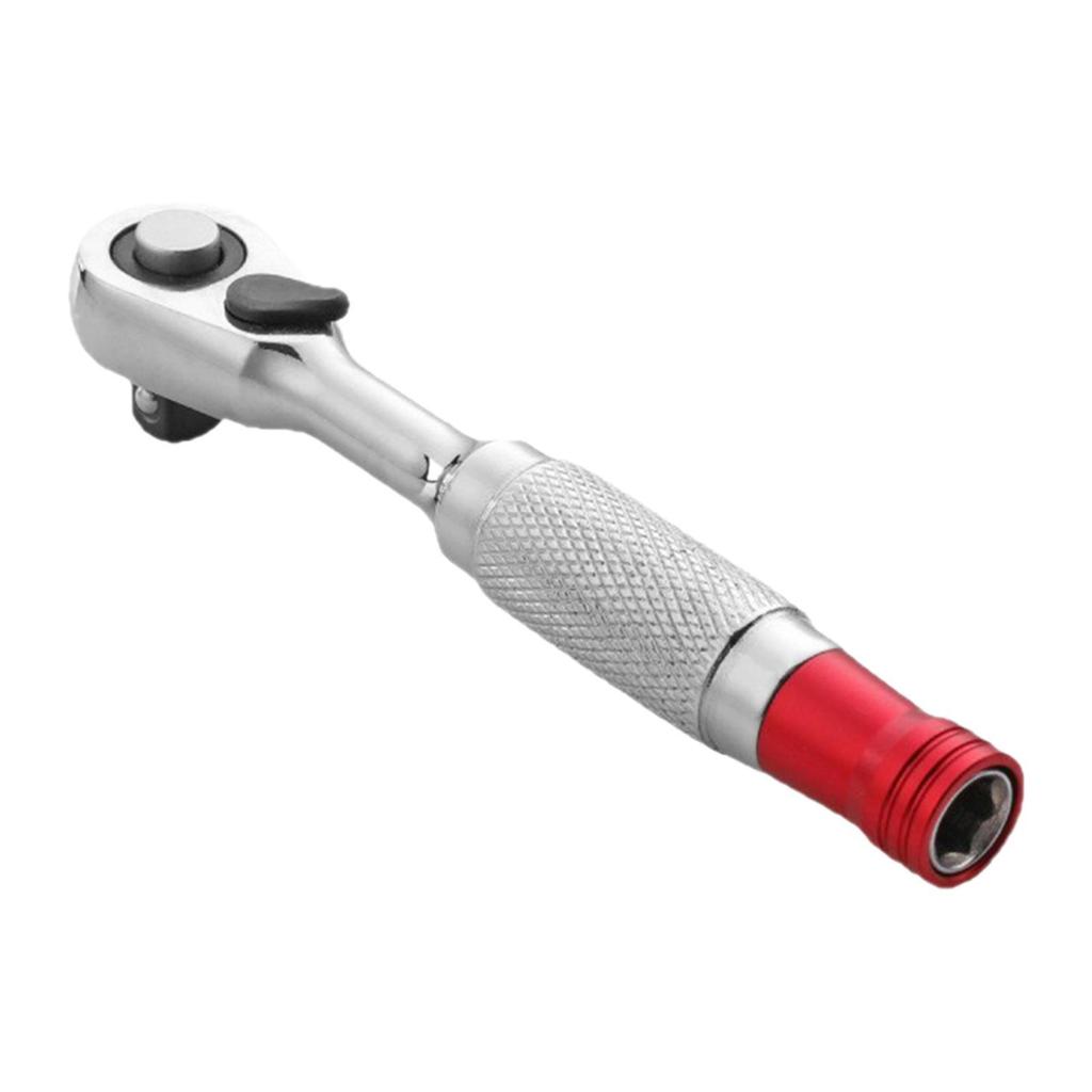 Quick Release Mini Ratchet Wrench 1/4 Inch Hex Socket Portable Hand Tool for Auto Service Center