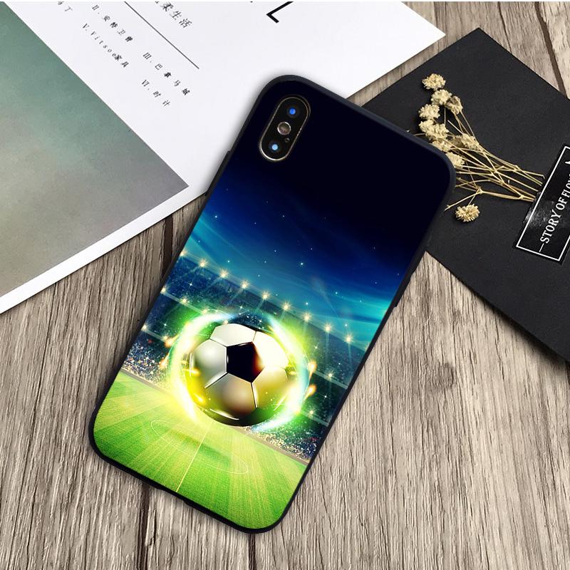 

Черный силиконовый чехол для телефона «Футбол» для iPhone 12 XR XS Max 5 5S SE 2020 6 6S 7 8 PLUS X 11Pro Max11 iphone12 Pro Max