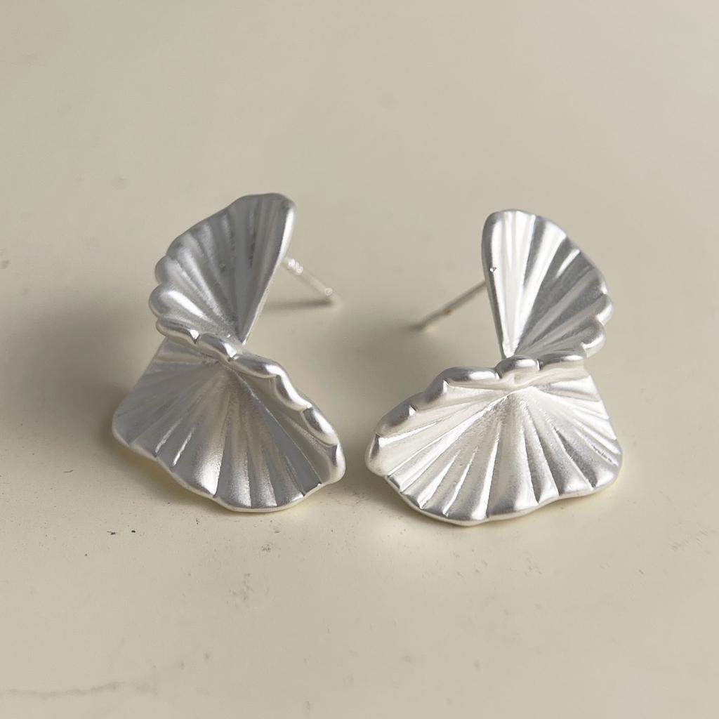 Xiaomi 925 Sterling Silver Earrings For Women Trendy Geometric Fan Shape Earring Jewelry Prevent Allergy Party Gift Accessories