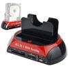 Hard Drive Docking Station USB Type C to 2.5 3.5in SATA IDE Dual Slots External