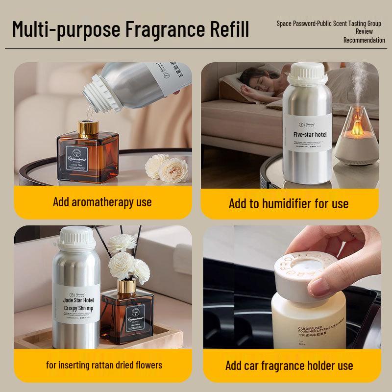 Flameless Essential Oil Refill for Long-lasting Fresh Scent In Home, Hotel, or Bathroom.