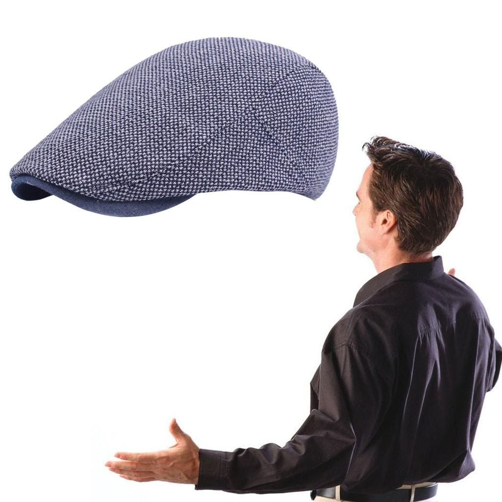 Peaked Duckbill Cap Navy Adjustable Classic Fashionable Casual Travel Outdoor Vintage Retro Style All-Match Cap Gift