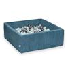 Dry Pool 110x110x40 Corduroy Blue 600 Balls: Pearl, Silver, Light Mint