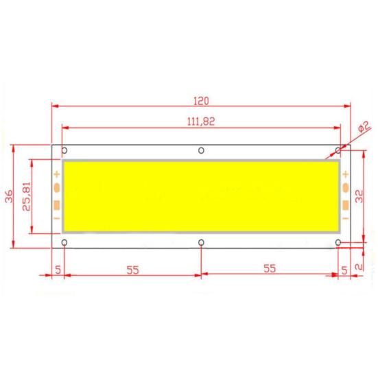 Durable 12-24V 1000LM LED Strip Light 10W COB Power Lamp Chip Warm Cool