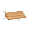 Etagère À Épices - Relaxdays - 10034474 - Bambou Naturel - 3 Niveaux - 22 X 38 X 9 Cm