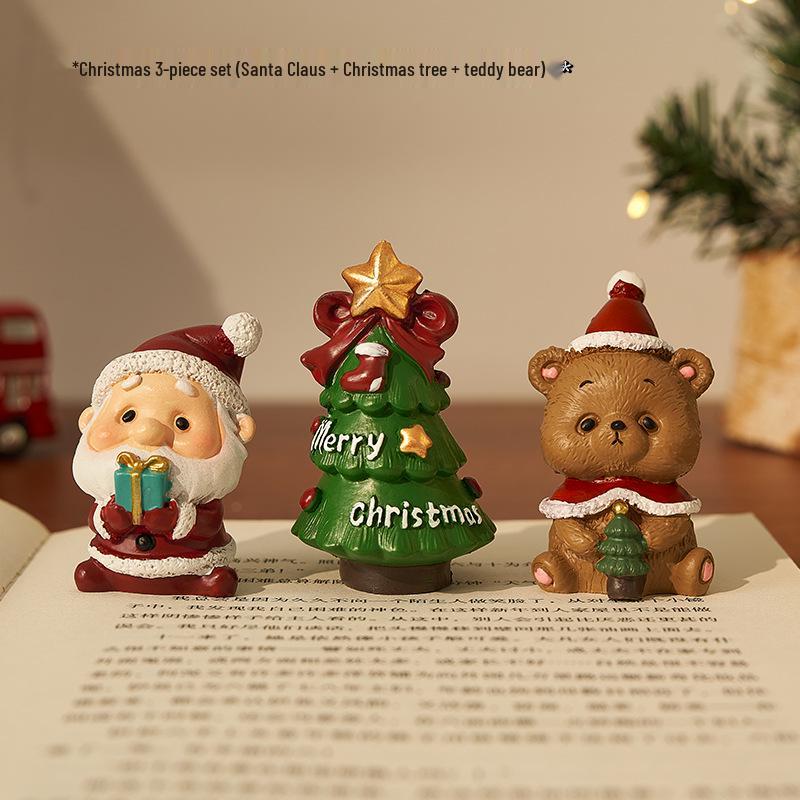 Santa Claus Christmas Gift Box: Tabletop Ornaments & Small Toys for Kids