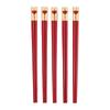 Festive Red Heart Alloy Chopsticks