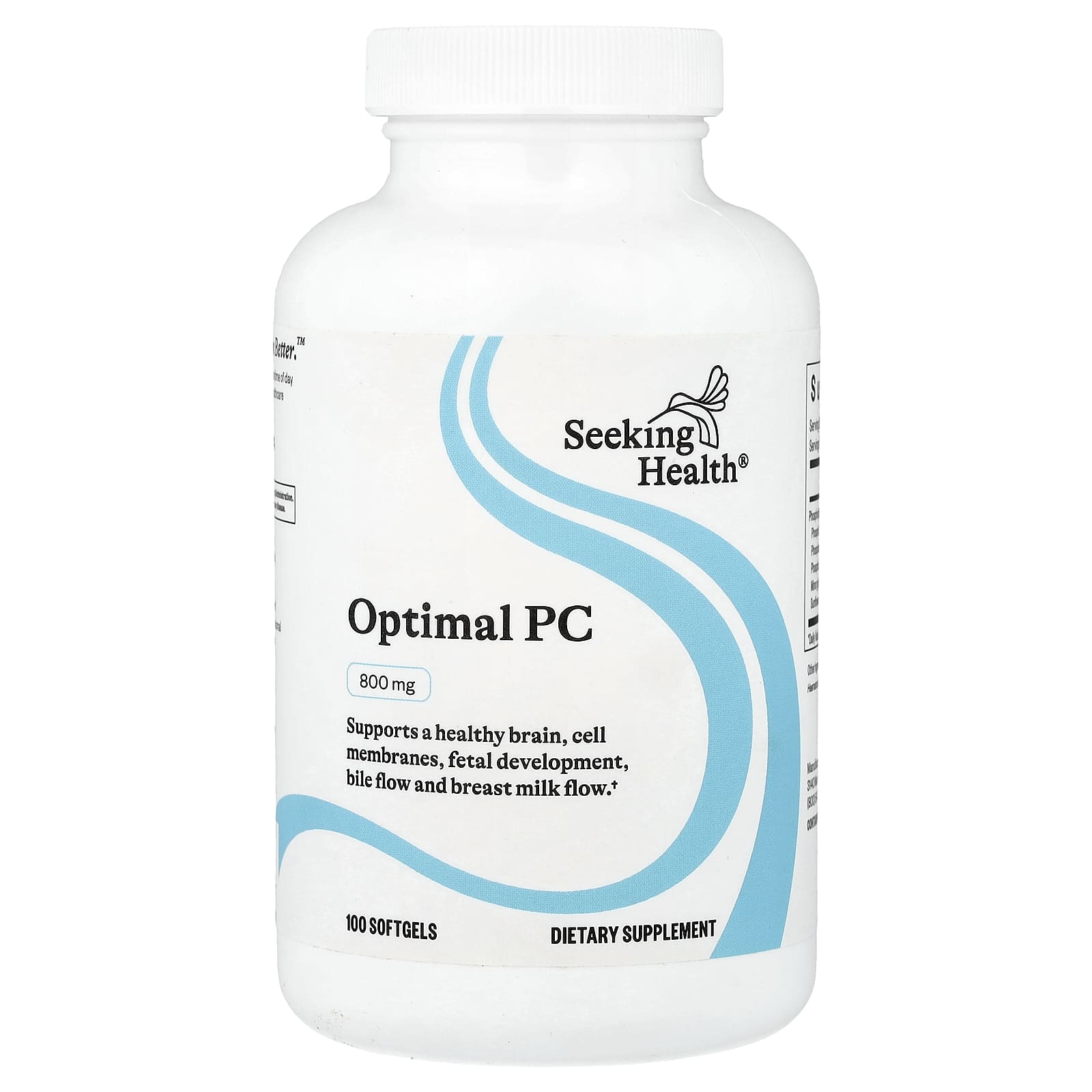 

Seeking Health, Optimal PC, 800 mg, 100 Softgels