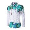 Fashion Lapel Shirt Men Cross Color Stripes Purple Blue Casual Sports Party Comfortable Quality Material Spring Summer New