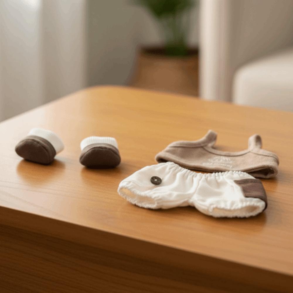 Lovely Design 20CM Cotton Doll Clothes Cartoon Cotton Plush Dolls Skirt  Children's Gift