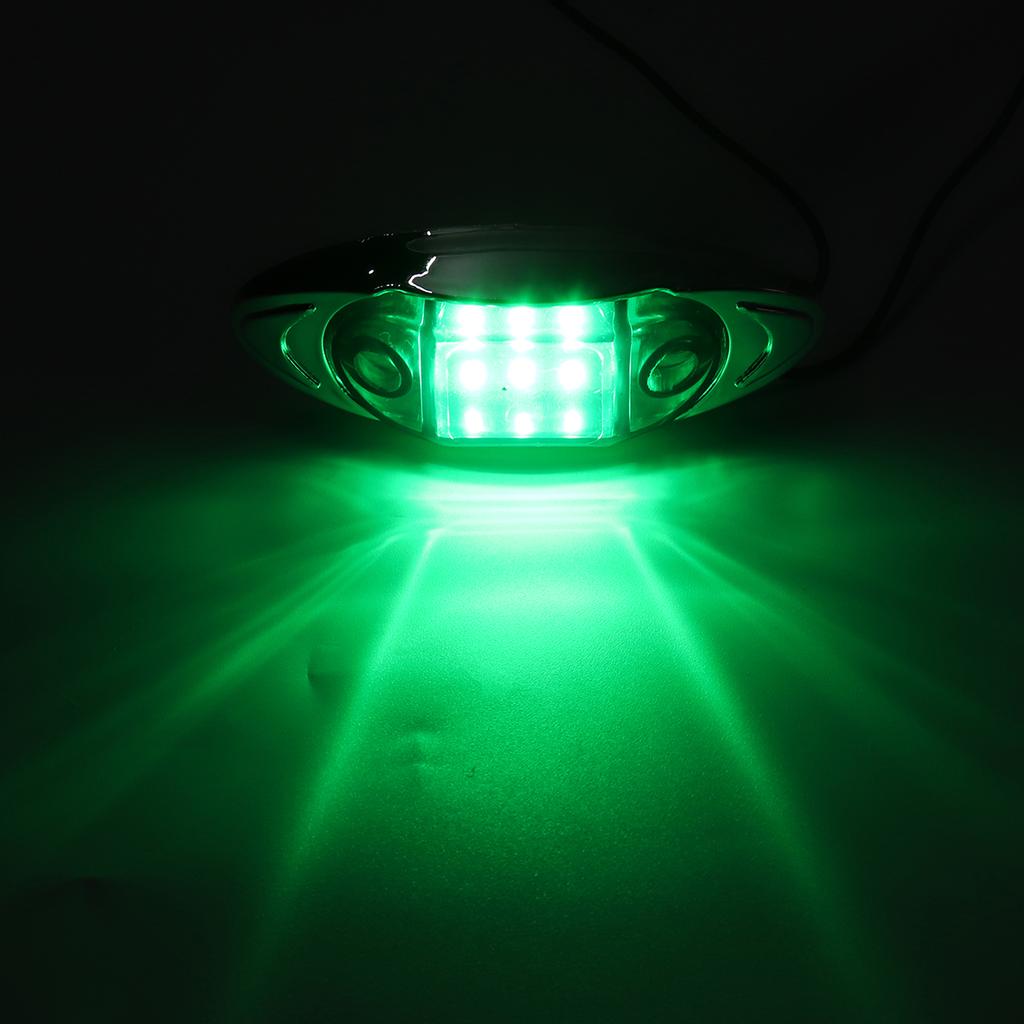 10 Pack Green 24V 6 LED Side Marker Lights - E13 Approved For Trucks & Trailers