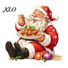 Waterproof PVC Wall Art Santa Claus Sticker, Decal, Removable Decorative Easy to Apply Murals Festive for Glass Windows And Doors Christmas Decor