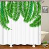 3D Tropical Green Plant Leaf Palm Cactus Bathroom Shower Curtain Home Decor Curtain Waterproof Fabric Shower Curtains With Hook