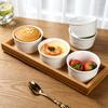 European Embossed Heat-Resistant Ceramic Bowl for Baking, Pudding, Jelly, Cake, Mousse, and Milk with Tasting Plate