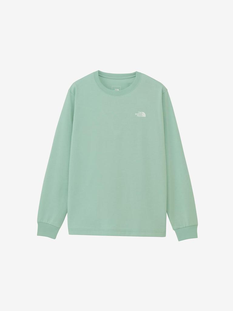 North Cut and Sewn Long Back Square Logo Tee Muted Pine M [The Face] Long-Sleeve T-Shirt L/S