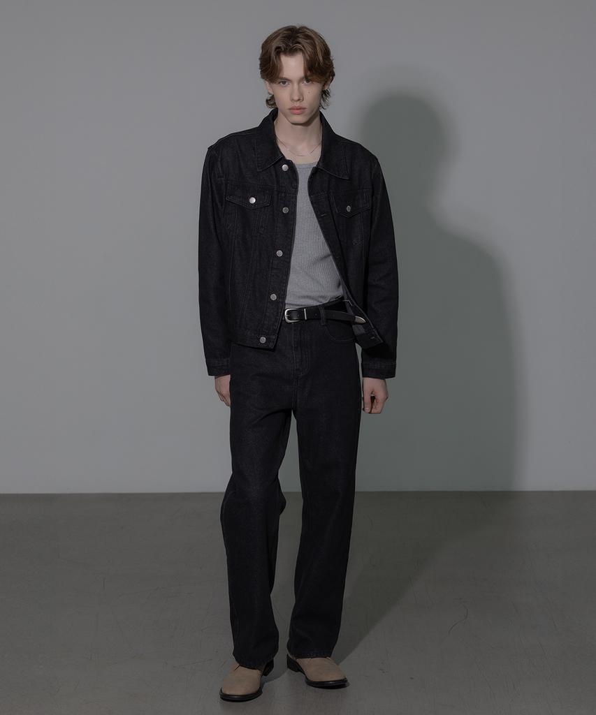 DECOROSO Knox Denim Trucker Set [Washed Black]