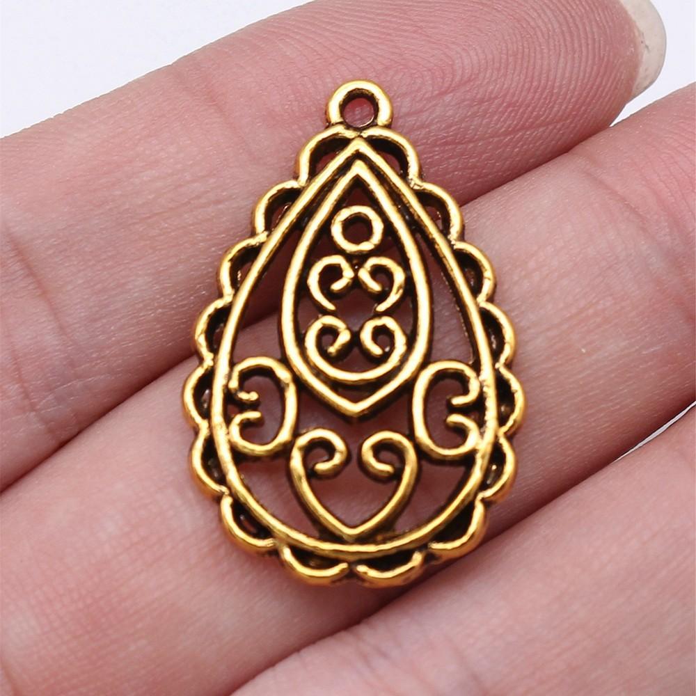 Berloques Pingentes Ondulados Gota de Água Espiral Materiais de Joalheria Infantil QC135