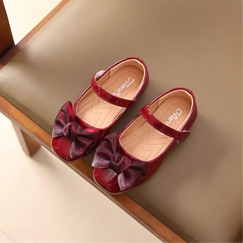 

Кожаные туфли для девочек, детская обувь принцессы, туфли принцессы, детские одиночные туфли, весенне-осенние маленькие кожаные туфли 26 красный