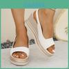 Summer Womens Platform Sandals With Pu Upper And Ankle Strap For Casual Beachwear