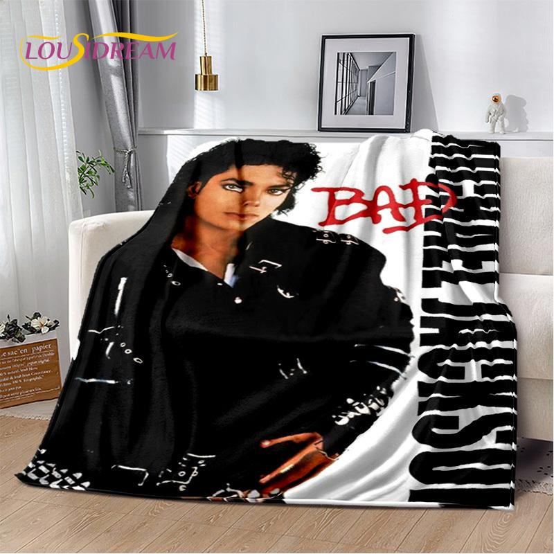 MJ Michael Jackson King of Pop 3D Soft Plush Blanket,Flannel Blanket Throw Blanket for Living Room Bedroom Bed Sofa Picnic Kids