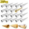 20pcs Stainless Steel Cake Tool Set Croissant Mold Pancake Tube Cone Shaped Baking Mold Kitchen Dessert Tool Cake Bread Mold