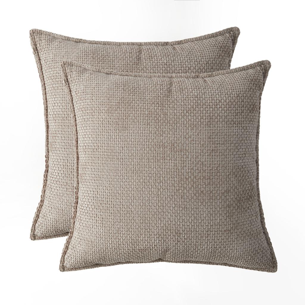 Pillow Cover Does Not Contain Core, Double-sided Chenille Edge Solid Color Pillow, Office Sofa Back Pillow, Bedside Cushion Cover