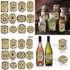 Halloween Vintage Wine Bottle Labels With Removable Stickers For Party Decor And Event Setup