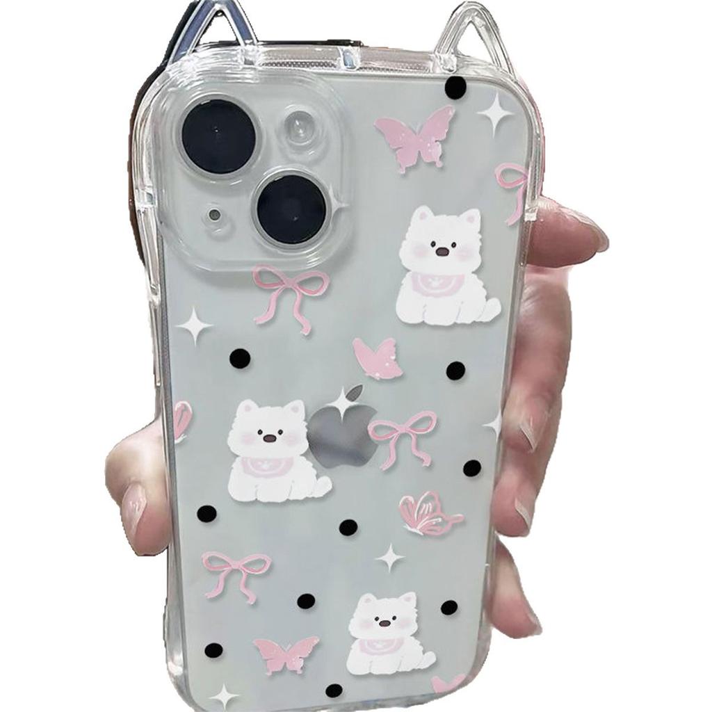 For IPhone14 for Apple Anti-fall Phone Case Cat Ear Four Corner Air Cushion Creative Personalized Design Phone Case