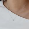 [White Gold] Basic Cubic Necklace (L)