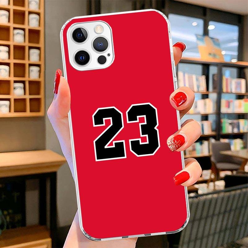 Basketball 23 24 8 Number Cover Phone Case For iPhone 16 17 Air 15 14 Pro Max 16E Phone Case 13 Mini 12 11 7 SE 8 Print Pattern