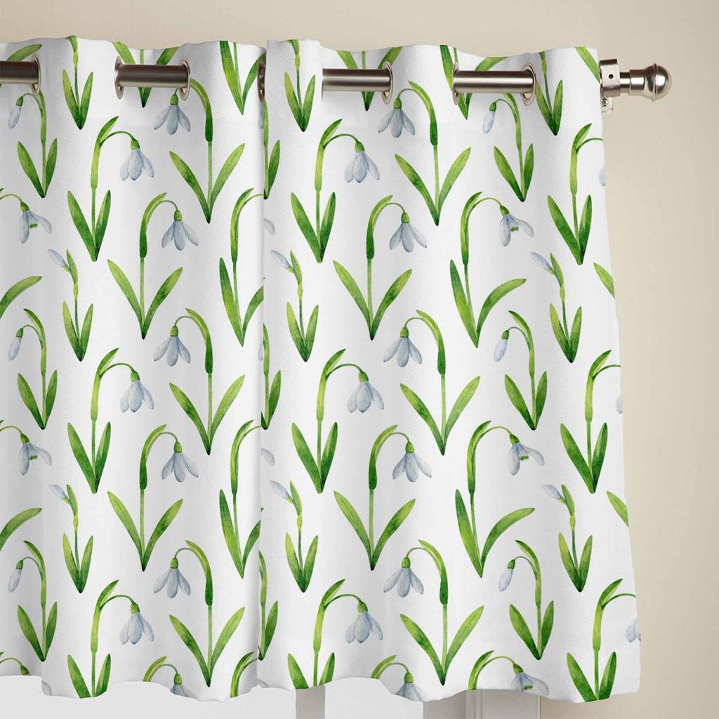 Spring Tulip Flowers Window Curtains for Living Room Luxury Bedroom Curtain Kitchen Blinds Drapes Curtains