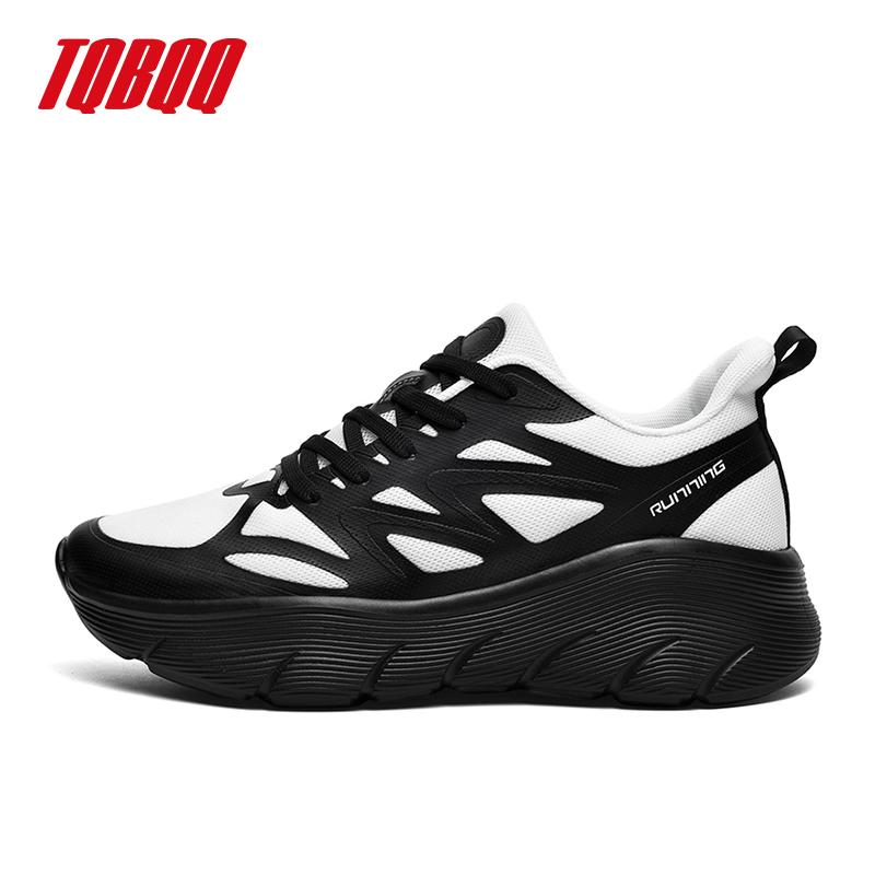 Women's Air Cushion Running Shoes with Shock Absorption Breathable Men's Lightweight Gym Sports Sneakers for Marathon Training