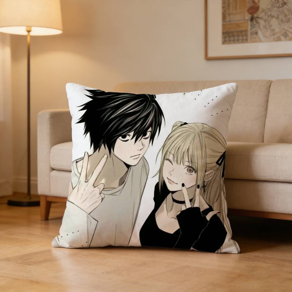 Classic Anime DDeath Note Pillow Case for Sofa Living Room Home Office Decor Protective Cover