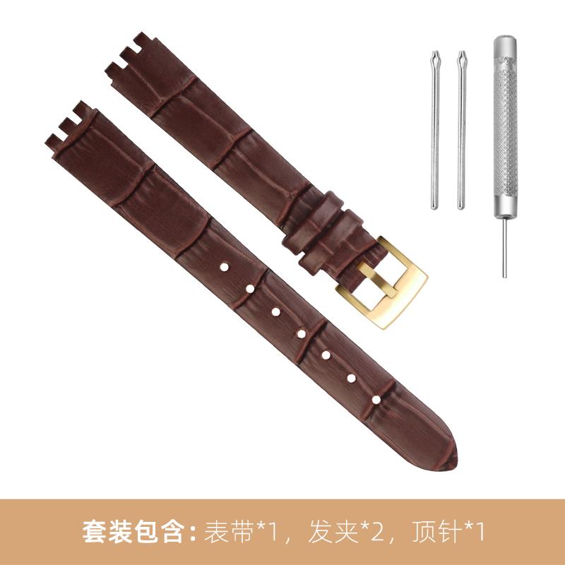 New Black Red white pink blue brown Watchband For SWATCH Genuine leather Watch band 12mm cowhide Wrist strap accessories women