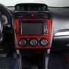 For Subaru Forester 2013-2018 Red Soft Carbon Fiber Interior Kit Dashboard Console Gear Shift Panel Decoration Trim Stickers