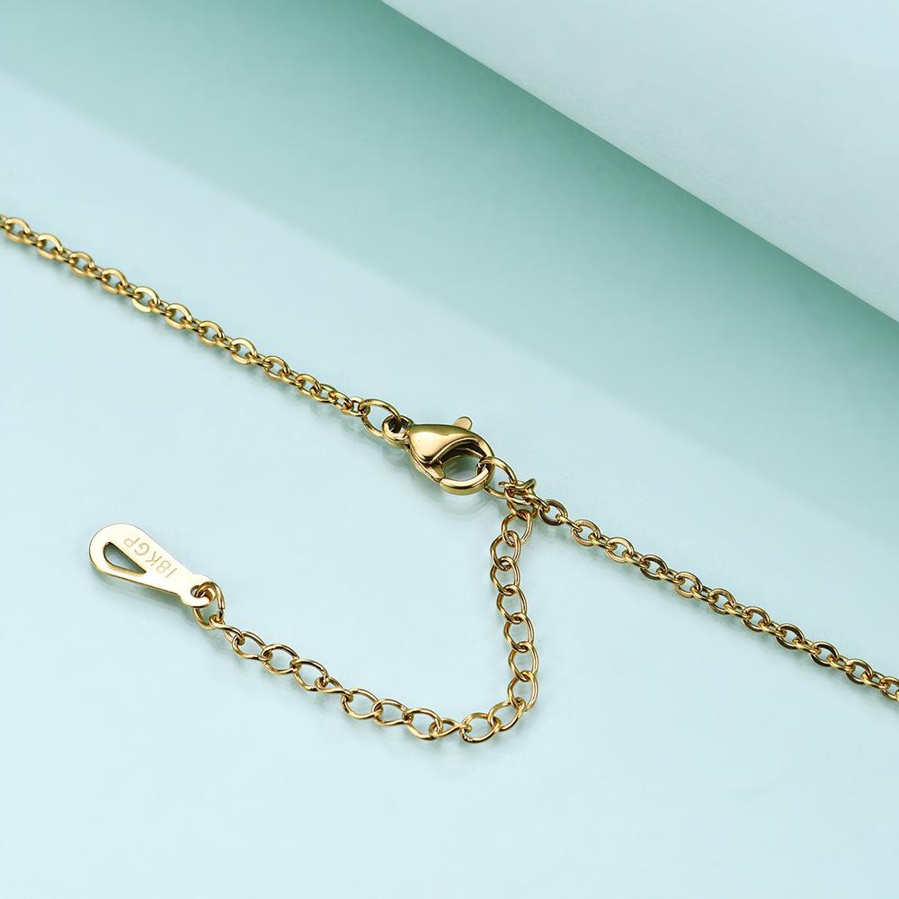 HNSP Heart Necklace Stainless Steel Open Locket Heart Pendant Chain For Women Girl Zircon Accessorie Gift