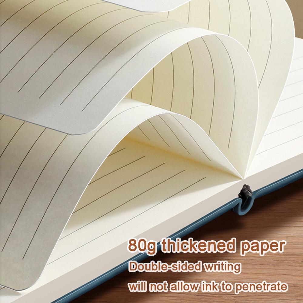 (Logo can be engraved) A5/B5 leather student subject notebook, business meeting record book, notepad, office ledger, diary, lined inner pages