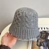 Fashion twist knitted jacquard bucket hat women's autumn and winter warm versatile simple new basin hat